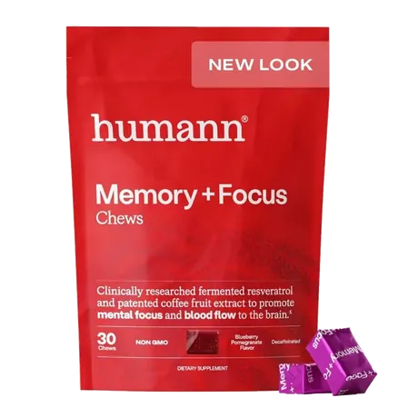 SuperBeets Memory + Focus · Blueberry Pomegranate · 30 chews